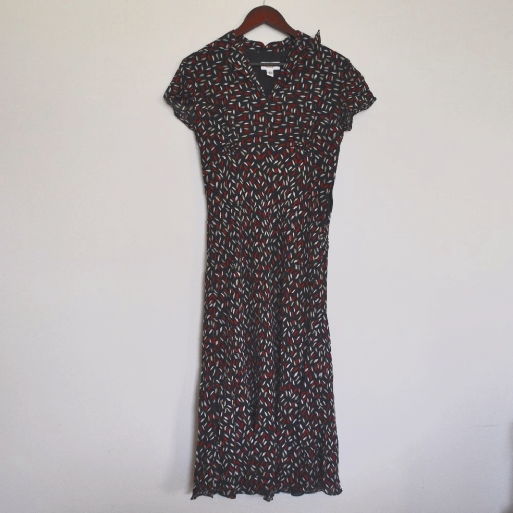 Talbots Petite Autumn Leaves Midi Dress